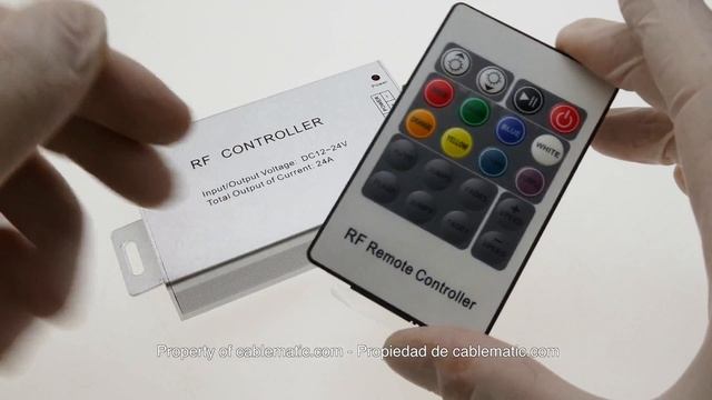 Controlador para tira de LEDs RGB de 24A 12-24VDC con control remoto RF distribuido por CABLEMATIC смотреть онлайн