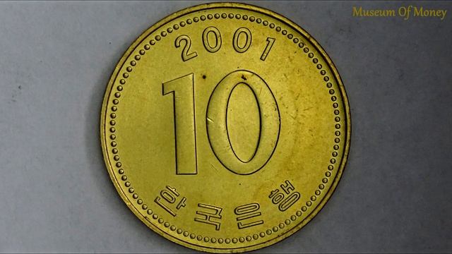 South Korea 10 Won 2001 Coin смотреть онлайн