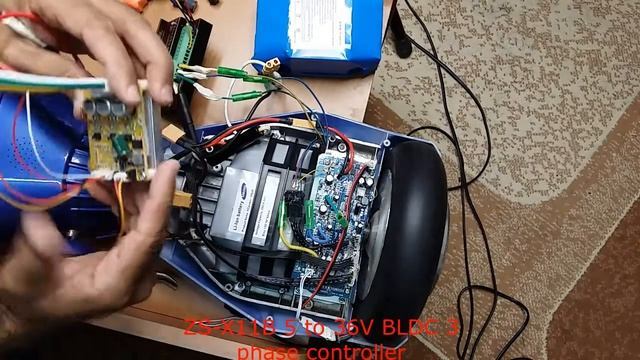 Hoverboard speed controlled with WS55-220 Brushless Motor Driver BLDC hover board for Robot 14 смотреть онлайн