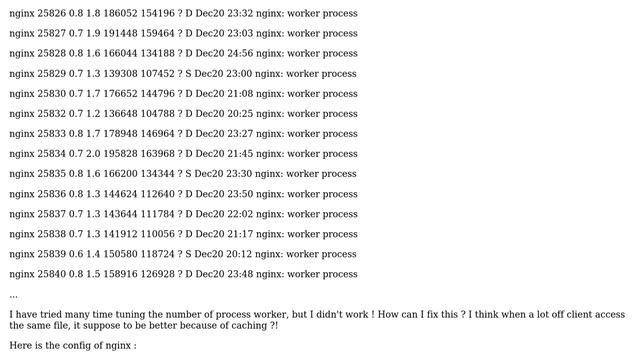nginx process turn to D state when high load on same static file смотреть онлайн