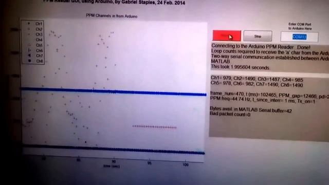 Arduino to MATLAB GUI - Live Data Acquisition (& Plotting) of RC Transmitter Stick Positions смотреть онлайн