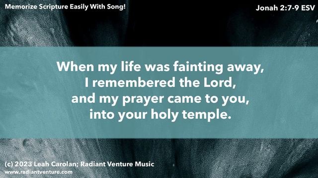 When My Life Was Fainting Away (Jonah 2:7-9 ESV) - Memorize Scripture with Song! смотреть онлайн