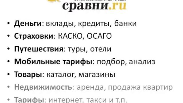 Презентация Сравни.ru смотреть онлайн