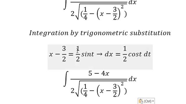 Calculus Help: Integral ∫ (5-4x)/√(12x-4x^2-8) dx - Integration by trigonometric substitution смотреть онлайн