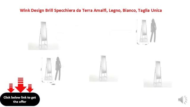 Wink Design Brill Specchiera da Terra Amalfi, Legno, Bianco, Taglia Unica смотреть онлайн