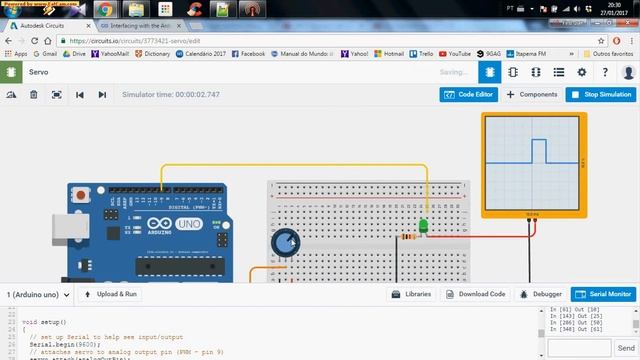 Using Arduino Servo lib to change LED brightness смотреть онлайн