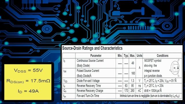 IRFZ44n datasheet - Irfz44n mosfet pinout n-channel power transistor смотреть онлайн