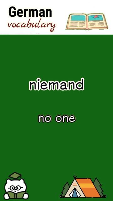 niemand (no one) | German language vocabulary смотреть онлайн