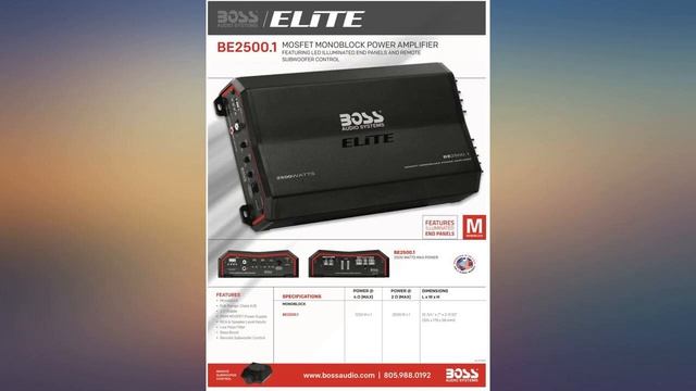BOSS Audio Systems Elite BE1600.4 4 Channel Car Amplifier - 1600 Watts, Full Range, review смотреть онлайн