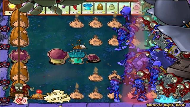 Plants vs Zombies Battlez. Gloom-shroom + Scaredy-shroom + Fume-shroom vs All Zombies смотреть онлайн