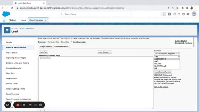 How to add Months to a Date Field: ADDMONTHS Formula in Salesforce смотреть онлайн