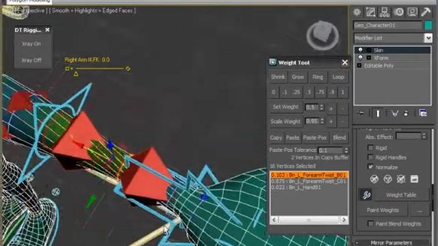 3ds Max Working on the forearm's weights Работа на весах предплечья смотреть онлайн