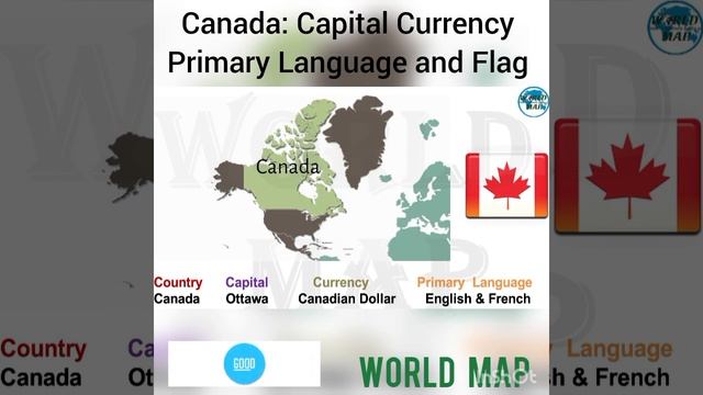 Canada: Capital Currency Primary Language and Flag / 5th Country of North America смотреть онлайн