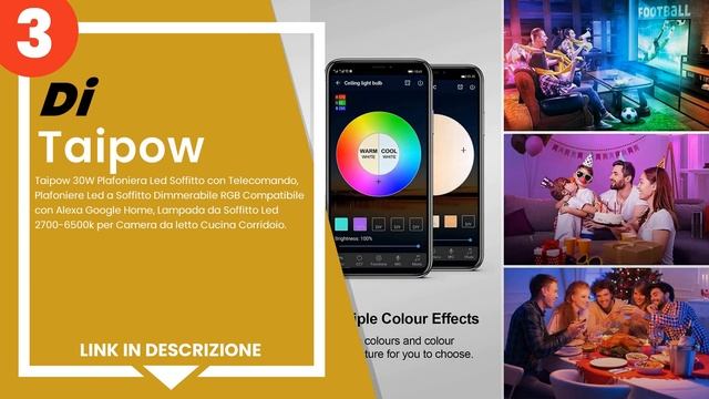 Le 5 migliori plafoniere Led, Bluetooh, con controllo vocale смотреть онлайн