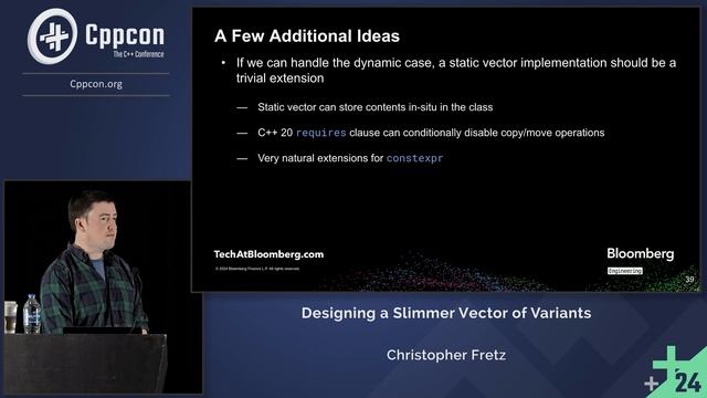 How to Design a Slimmer Vector of Variants in C++ - Christopher Fretz - CppCon 2024 смотреть онлайн