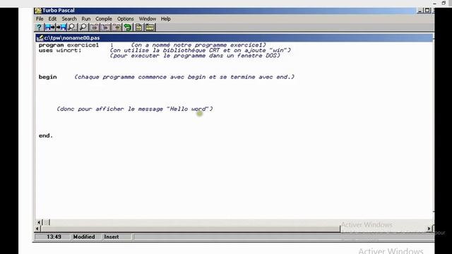 turbo pascal set up introduction hello world смотреть онлайн
