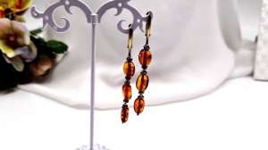 Серьги-висюльки из калининградского янтаря: пошаговый мастер-класс.