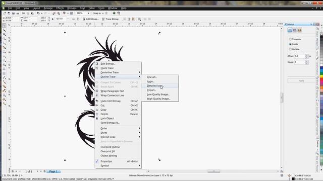 Converting BMP to Vector in Corel Draw смотреть онлайн