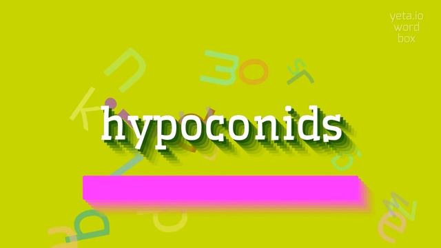 HYPOCONIDS - HOW TO PRONOUNCE HYPOCONIDS? смотреть онлайн