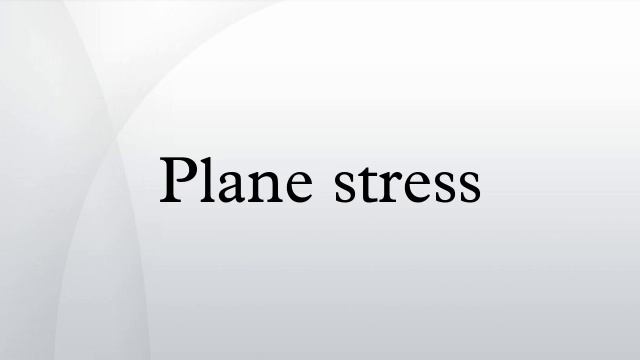 Plane stress смотреть онлайн