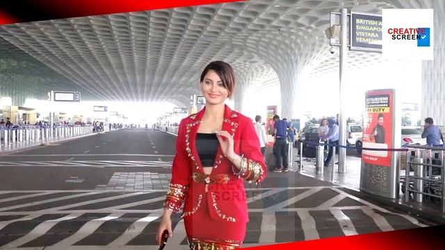 Miss Universe 2021 Judge Urvashi Rautela Luk So Ravishing In Red Hot Lavish Outfit On Mumbai Airpor смотреть онлайн