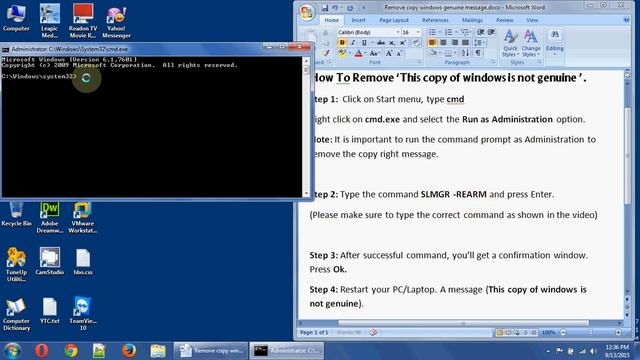 How To Remove This Copy of windows is not genuine смотреть онлайн