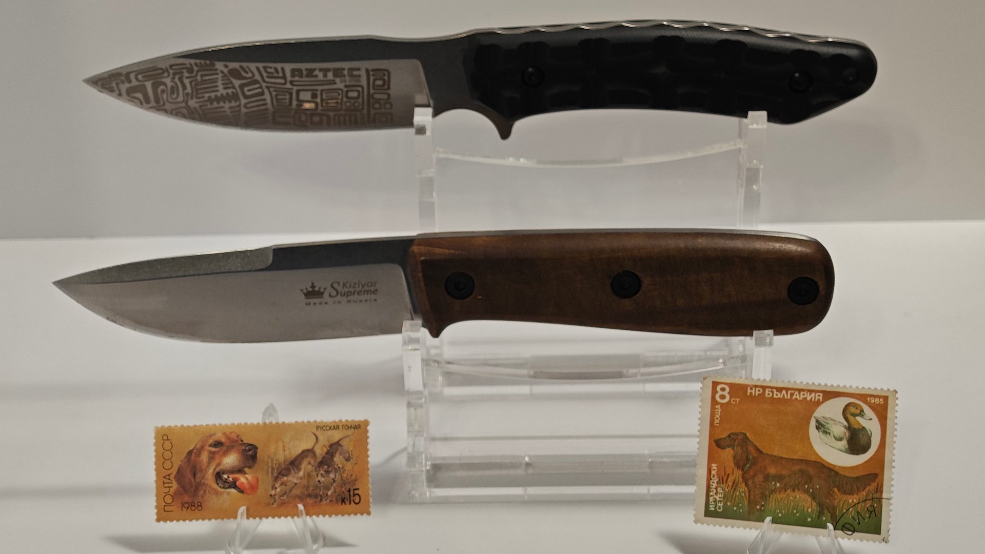 Средние охотничьи ножи:  Ацтек и Collada от Kizlyar Supreme