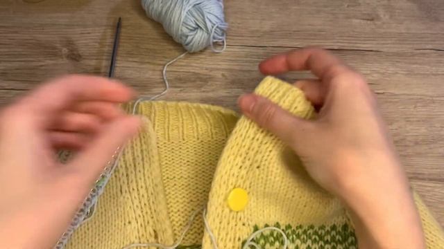 Цельновязанная планка для кардигана / МК спицами