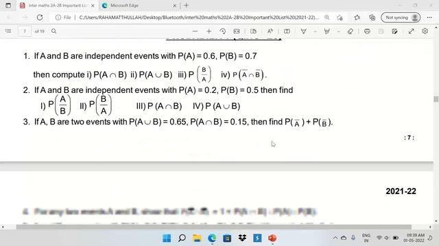 Inter maths A & B important questions #intermathsimportantquestions #intermaths #interimpq смотреть онлайн
