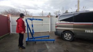 Кран гусак для установки двигателя