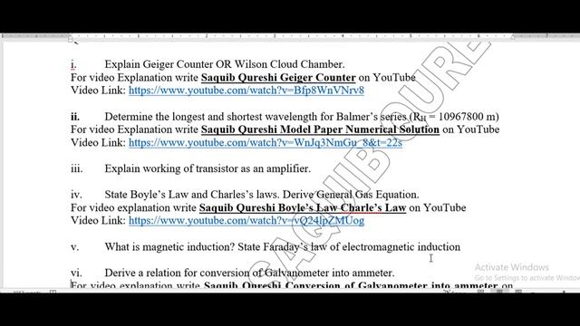 XII PHYSICS GUESS PAPER I SINDH BOARD I IMPORTANT MCQs I IMPORTANT NUMERICALS смотреть онлайн