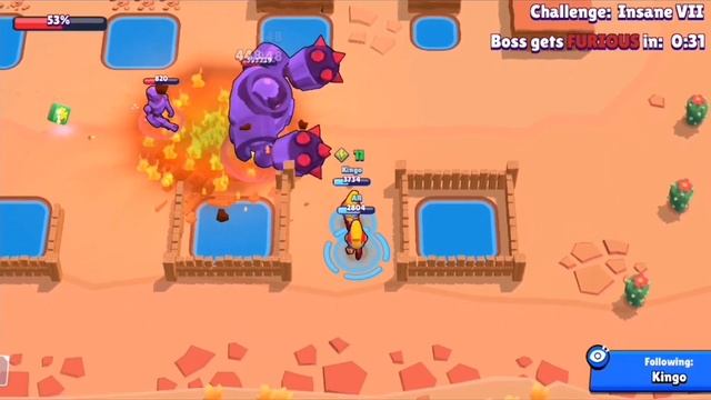 Brawl Stars | Boss Fight Insane VII 7 against Triple Max ! Fun Gameplay смотреть онлайн