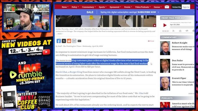 Woke $20 Minimum Wage Has BACKFIRED Spectacularly! Customers ABANDON Fast Food & Door Dash! смотреть онлайн