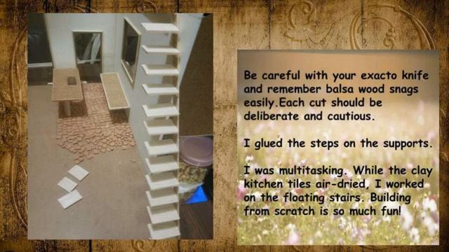Miniature Dollhouse DIY: How To Make and Install Floating Stairs 1:12 scale Episode3 смотреть онлайн