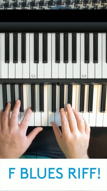 Blues PIANO Riff (in f) that ANYONE can LEARN! #shorts смотреть онлайн