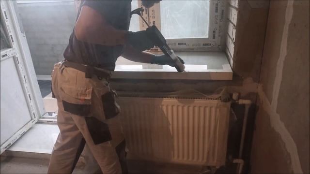 Изготовление и установка подоконника из керамогранита в комнате смотреть онлайн