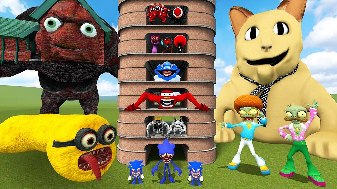 БУ ИСПУГАЛСЯ МЕМ ЖИВОЙ ДОМ БАБКИ СОНИК СПРУНКИ МИНЬОН ПОЖИРАТЕЛЬ ПРОТИВ ВЫСОКАЯ ВЫШКА В Garry's Mod смотреть онлайн