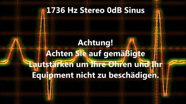 1736 Hz Sinus Ton Test 0dB Stereo Piepton Wave Ton смотреть онлайн