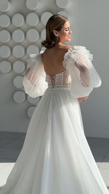 Свадебное платье Примавера из коллекции «Sposame!» от бренда Anna Kuznetcova