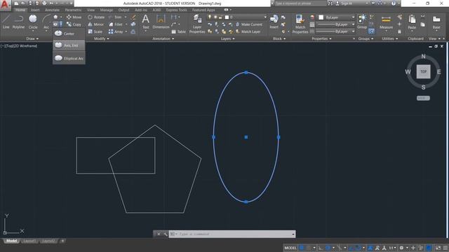 AutoCAD - Polygons, Ellipse and Hatch смотреть онлайн