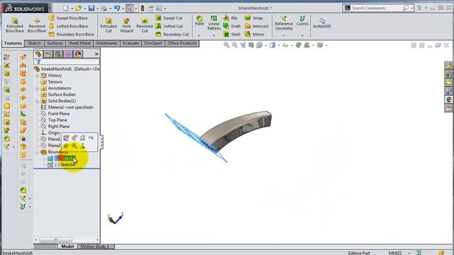 SolidWorks ʬ Tutorial #194 Car  Intake Manifold