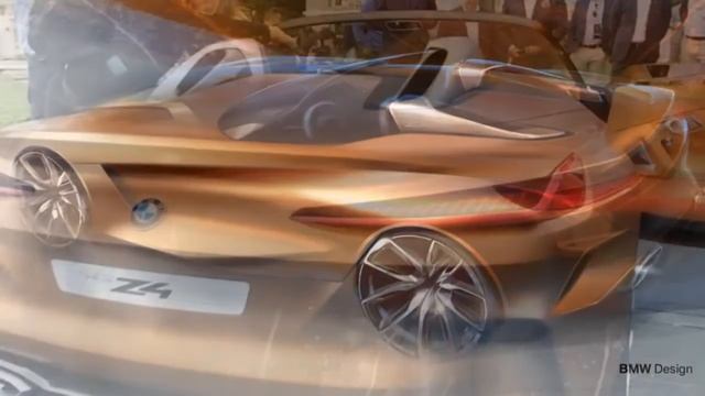 BMW Z4 Concept - Design Sketch vs Live Shots смотреть онлайн