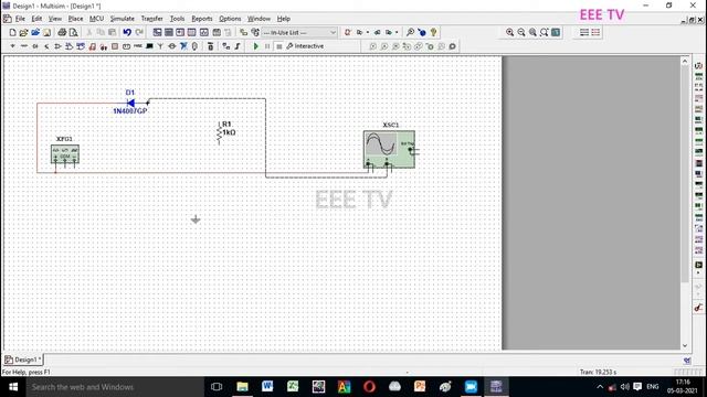 SIMULATION OF POSITIVE CLIPPER (SERIES DIODE) USING MULTISIM |தமிழில்|IN TAMIL смотреть онлайн
