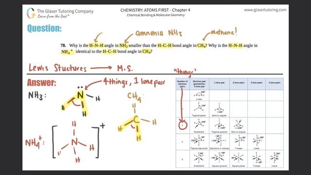 7.88 | Why is the H–N–H angle in NH3 smaller than the H–C–H bond angle in CH4? Why is the H–N–H смотреть онлайн
