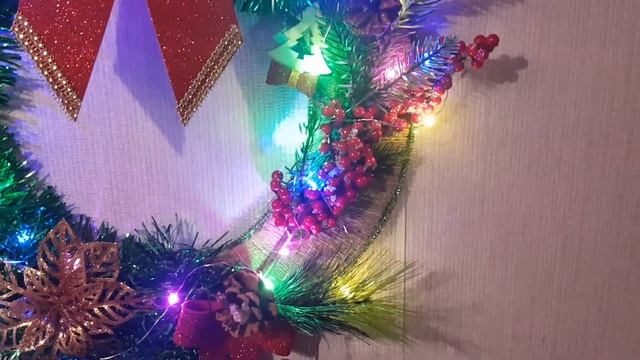 Новогоднее украшение с подсветкой (обзор) #Новогоднееукрашение# игрушки# хендмейд смотреть онлайн