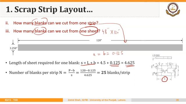 03_02_P3 Strip Layout for Sheet Metal Cutting Operations: Narrow Run Layout смотреть онлайн