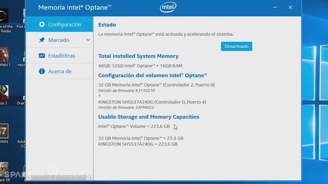 Intel Optane: Memoria que Acelera tu PC - Pruebas en Programas y Juegos | Spartan Geek смотреть онлайн