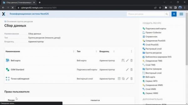 NextGIS Web – Настраиваем доступ к отдельному ресурсу в приватной Веб ГИС