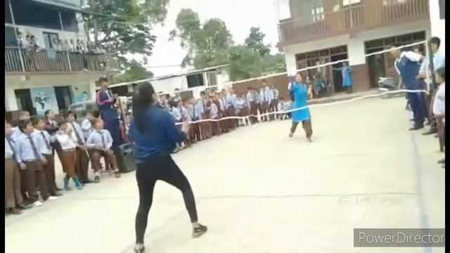 The teacher playing badminton with the students...by Rita sanjeel смотреть онлайн