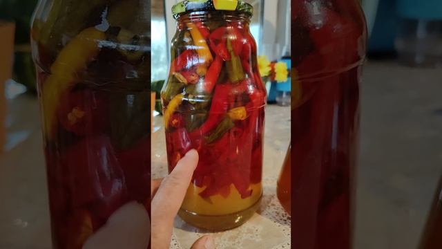 Острый перец В сладко кислой заливке. смотреть онлайн